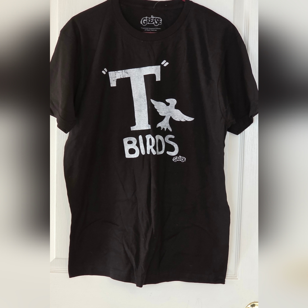 Grease  Black T-Shirt with White T Bird Graphic